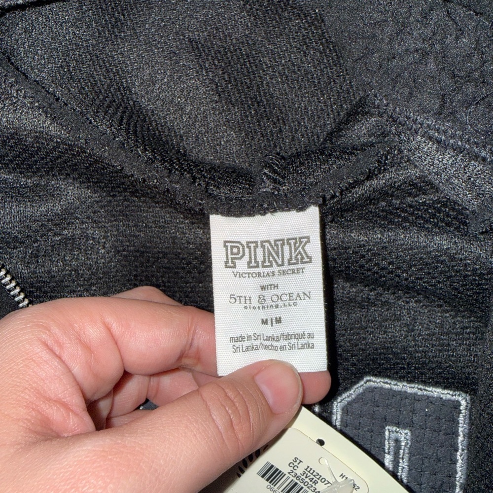 Victoria's Secret PINK Black Zip-Up Hoodie - Picture 4 of 4